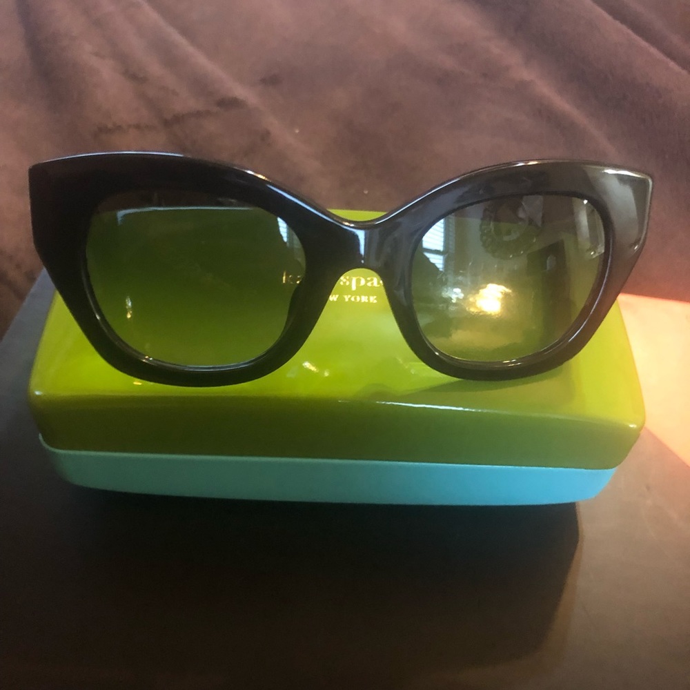 KATE SPADE CAT EYE BLACK/LEOPARD SHADES